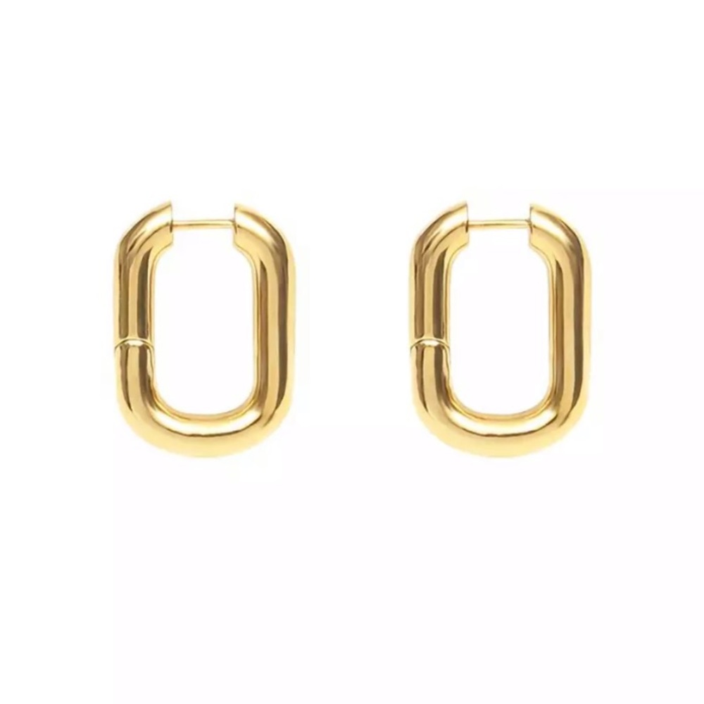 Gold plated Hoop Earrings - Picture 7 of 10